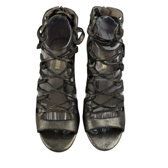 Louise et Cie Kacy Gladiator Heels Womens Size 8M Metallic Edgy Whimsigoth Fairy - Picture 2 of 12